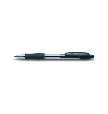 Kugelschreiber SUPER GRIP BPGP-10R-M-B, schwarz, 0,4mm, nachf&uuml;llbar