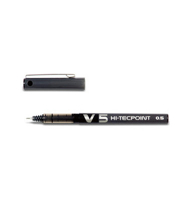 Tintenroller Hi-Tecpoint V5 schwarz 0,25 mm mit Kappe