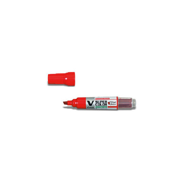 10 Stück Pilot Permanentmarker V SuperColor SCA-VSC-MC-BG rot 2,2-5,2mm Keilspitze 4902505357152 Pilot