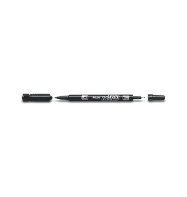 Permanentmarker Twin-Marker BeGreen, 4045701, schwarz, 0,3mm+0,5mm Rundspitze