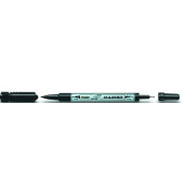 CD-Marker Twin CD/DVD, SCA-TMCD-B, schwarz, 0,3mm+0,5mm Rundspitze