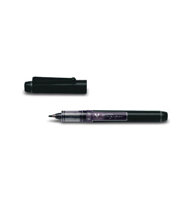 Faserschreiber V Sign Pen SW-VSP schwarz 0,6 mm mit Kappe