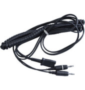 Headset Kabel QD auf Dual schwarz 2x3,5mm