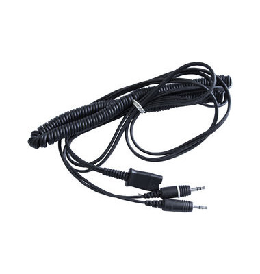 Headset Kabel QD auf Dual schwarz 2x3,5mm