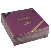 Servietten "ROYAL Collection" 1/4-Falz 40 cm x 40 cm lila 40x40cm 1-lagig