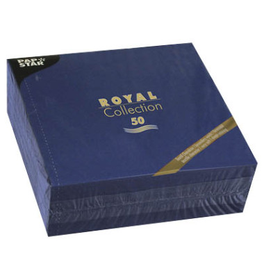 Servietten "ROYAL Collection" 1/4-Falz 40 cm x 40 cm dunkelblau 40x40cm 1-lagig