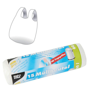 Müllsäcke 12088, transparent, 60 Liter, mit Griff Müllsäcke 12088, transparent, 60 Liter, mit Griff