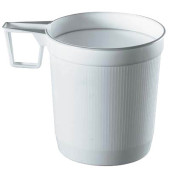 Kunststoff-Tassen PS 0,25l weiß D:8 H:8,5cm