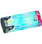 Müllsäcke 12065, grau, 30 Liter, offen