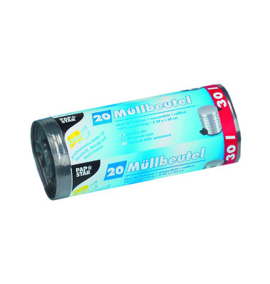 Müllsäcke 12065, grau, 30 Liter, offen