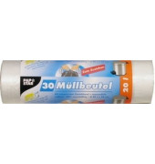 Müllsäcke 12439, transparent, 20 Liter, mit Zugband
