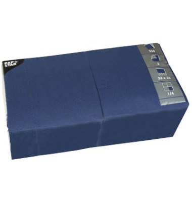 Serviette 3-lagig 1/4-Falz dunkelblau 33x33cm 51g 250 Stück Serviette 3-lagig 1/4-Falz dunkelblau 33x33cm 51g 250 Stück
