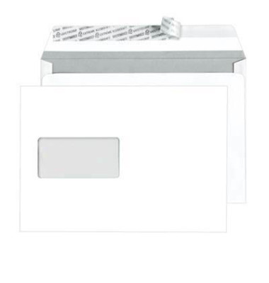 Versandtaschen TopSTAR 08905034, C5, mit Fenster, haftklebend, 100g, hochweiß