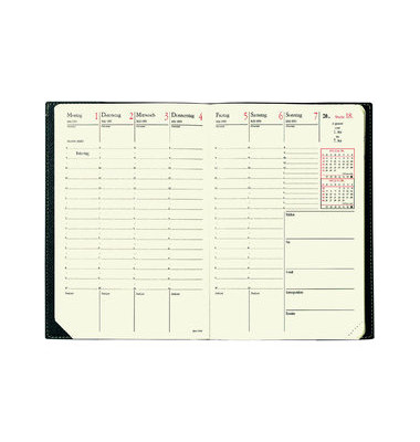 Kalendereinlage 286003Q, Minister Prestige, 1 Woche / 2 Seiten, 160x240mm, 2025