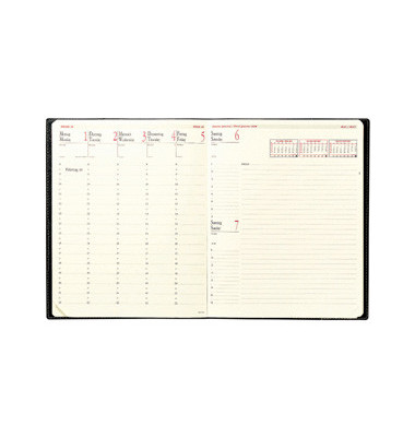 Kalendereinlage 287003Q, PRE Prestige, 1 Woche / 2 Seiten, 21x27cm (BxH) (Pre-Format), 2027