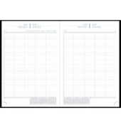 Buchkalender 294521-25CB, Journal, schwarz, 1 Tag / 2 Seiten, 21x29,7cm (A4), 2024