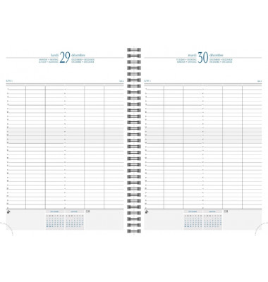 Buchkalender 29652-25CB, Time 29, schwarz, 1 Tag / 1 Seite, 210x297mm (A4), 2024
