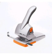 Registraturlocher HDC65 20922603, silber/orange, bis 6,5mm 65 Blatt, mit Anschlagschiene