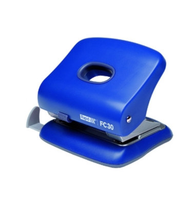 B&uuml;rolocher FC30 23639402, blau, bis 3mm 30 Blatt, mit Anschlagschiene