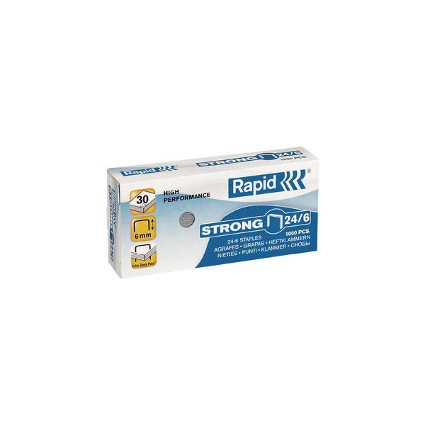 7313468558000 - Heftklammern High Performance Strong 24 6 24855800 Stahldraht verzinkt Heftleistung 30 Blatt max 7313468558000 1000 Stück