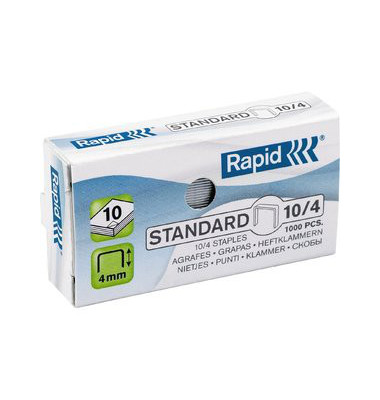 Heftklammern Standard 24862900, Stahldraht verzinkt, No 10, Heftleistung 10 Blatt max. 
