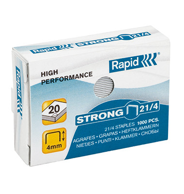 Heftklammern STRONG 24863400, Stahldraht verzinkt, 21/4, Heftleistung 20 Blatt max. Heftklammern STRONG 24863400, Stahldraht verzinkt, 21/4, Heftleistung 20 Blatt max.