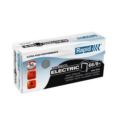 Heftklammern Electric Super Strong 66/8+, 24868000, Stahldraht verzinkt, Heftleistung 50 Blatt max.