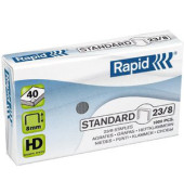 Heftklammern Standard 24869200, Stahldraht verzinkt, 23/8, Heftleistung 40 Blatt max. 