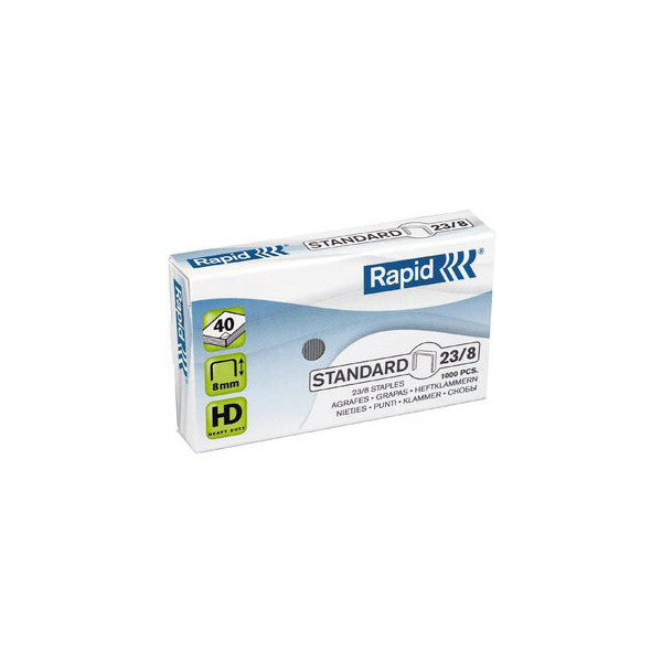 7313468692001 - Heftklammern Standard 24869200 Stahldraht verzinkt 23 8 Heftleistung 40 Blatt max  7313468692001 1000 Stück