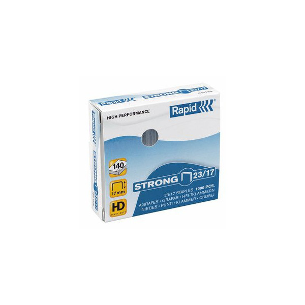 7313468703004 - Heftklammern High Performance Strong 23 17 24870300 Stahldraht verzinkt Heftleistung 140 Blatt max 7313468703004 1000 Stück