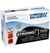 Heftklammern Super Strong 24890200, Stahldraht verzinkt, 73/6, Heftleistung 15 Blatt max. 