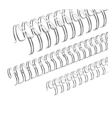 Drahtbinderücken Ring Wire 310800934 silber 3:1 34 Ringe auf A4 60 Blatt 8mm 100 Stück