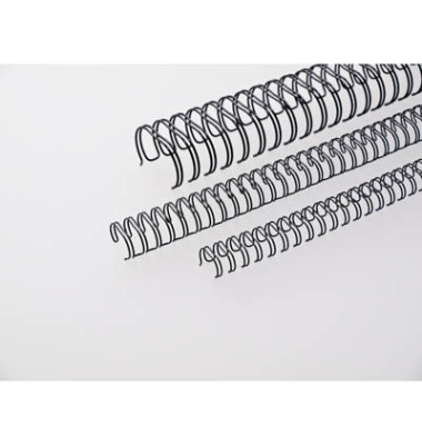 Drahtbinderücken Ring Wire 310950134 schwarz 3:1 34 Ringe auf A4 75 Blatt 9,5mm 100 Stück Drahtbinderücken Ring Wire 310950134 schwarz 3:1 34 Ringe auf A4 75 Blatt 9,5mm 100 Stück