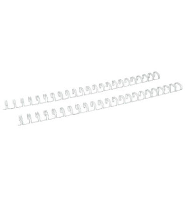 Drahtbinderücken Ring Wire 320950023 weiß 2:1 23 Ringe auf A4 75 Blatt 9,5mm 100 Stück Drahtbinderücken Ring Wire 320950023 weiß 2:1 23 Ringe auf A4 75 Blatt 9,5mm 100 Stück