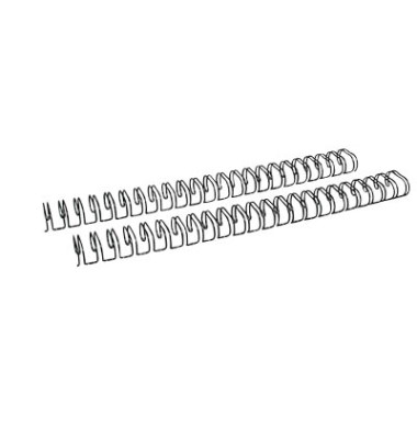 Drahtbinderücken Ring Wire 321900123 schwarz 2:1 23 Ringe auf A4 160 Blatt 19mm 50 Stück Drahtbinderücken Ring Wire 321900123 schwarz 2:1 23 Ringe auf A4 160 Blatt 19mm 50 Stück