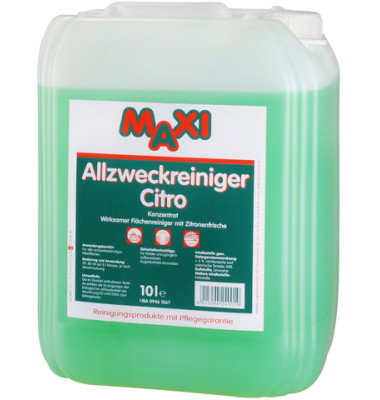 Allzweckreiniger Citro Konzentrat Kanister 10 Liter Allzweckreiniger Citro Konzentrat Kanister 10 Liter
