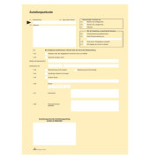 Postzustellungsurkunde 2046 A4 gelb 2 Seiten