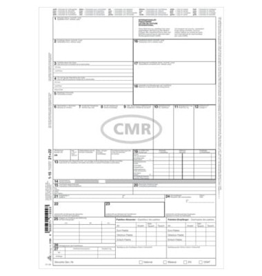 Internationaler CMR-Frachtbrief 2100 A4 selbstdurchschreibend 1x 4 Blatt