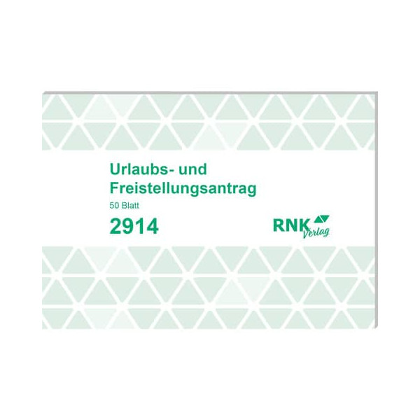4002871291408 - Urlaubs- und Freistellungsantrag 2914 A6-quer 1x 50 Blatt 4002871291408 RNK