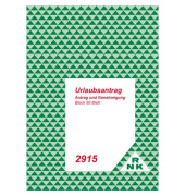 Urlaubsantrag 2915 mit Genehmigung, A5, 1x 50 Blatt
