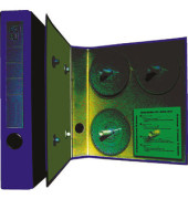  Tachofile 3106, A4 / Diagrammscheiben Ø 12cm 56mm schmal Kunststoff vollfarbig blau