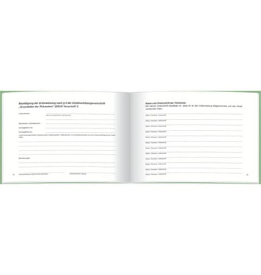 Unterweisungsbuch 3122 quer A5 24 Blatt