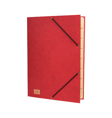 Ordnungsmappe 4616-2, 9-teilig blanko, rot, A4, 9 F&auml;cher