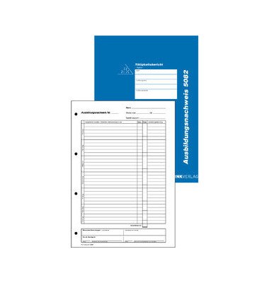 Ausbildungsnachweis 5082 Tätigkeitsbericht täglich, A4, 1x 28 Blatt