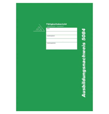 Ausbildungsnachweis 5084 Tätigkeitsbericht wöchentlich/monatlich, A4, 1x 28 Blatt