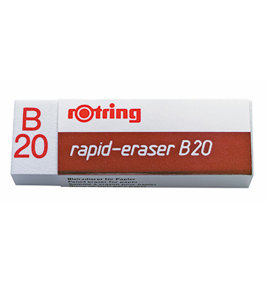 Radierer B20 f&uuml;r Bleistift wei&szlig; Kunststoff