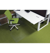 Bodenschutzmatte Ecogrip 120 x 180 cm Form O für Teppichböden transparent Makrolon