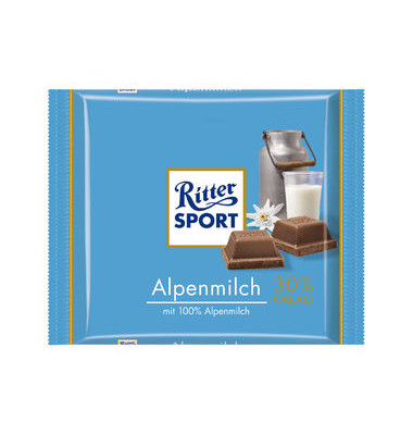 Schokotafel, Alpenmilch, Folie, 12 x 100 g (1200 g) Schokotafel, Alpenmilch, Folie, 12 x 100 g (1200 g)