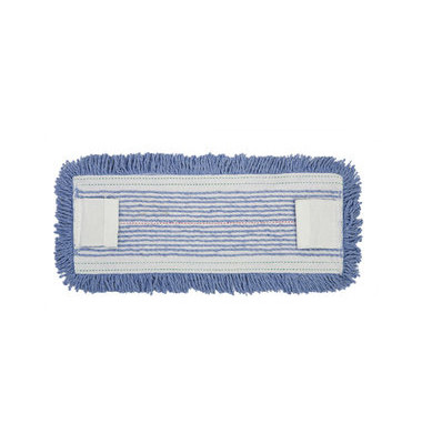Flachmoppbezug Sani antimikrobiell blau 41 x 14 cm mit Laschen