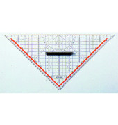 Kunststoff-Geodreieck 1054 transparent 25cm mit Griff